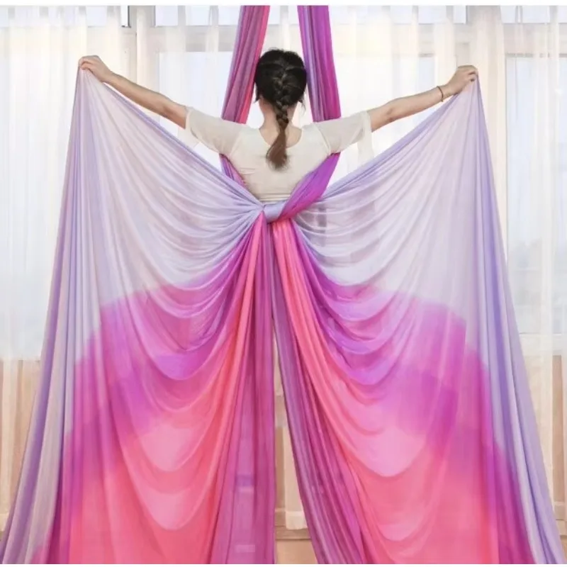 Gradation Color Anti Gravity Inversion Widen Aerial Yoga Hammock Yoga Swing Set for Home Gym Fitness Training