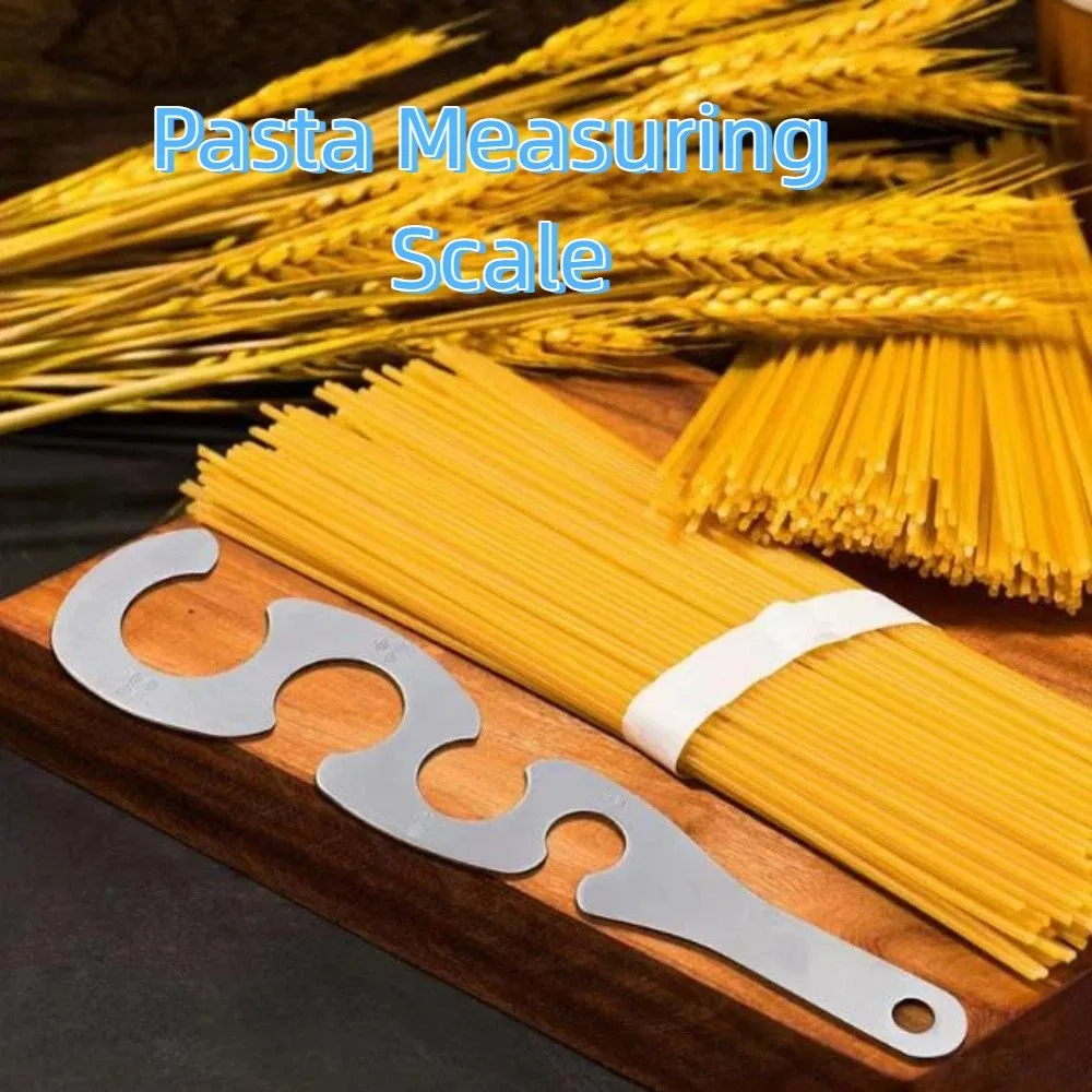 4 Holes Spaghetti Measurer Stainless Steel S Shaped Pasta Noodle Measure Portable Easy Clearing Pasta Measuring Scale