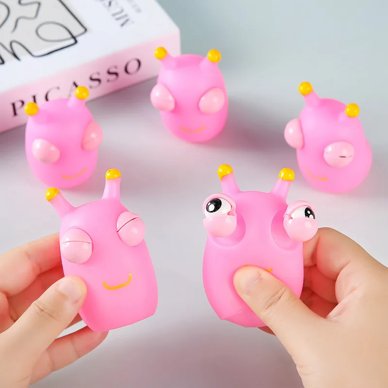 2Pcs Lustige Augapfel Burst Squeeze Spielzeug Rosa Augapfel Raupe Prise Spielzeug Für Erwachsene Kinder Stress Relief Zappeln Kreative Geschenk