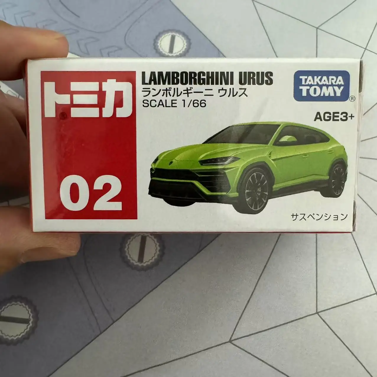 

Takara Tomy Tomica No.2 LAMBORGHINL YRUS Литые статические автомобили Hot Pop 1:64 Игрушки из сплава Автомобиль Литая под давлением металлическая модель для детей