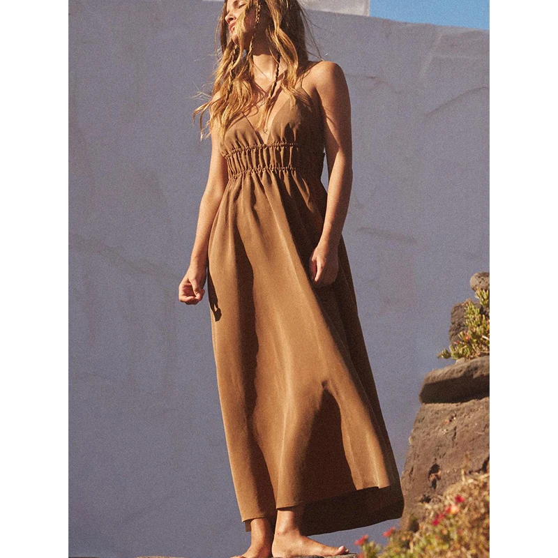 صيف جديد وصول الخامس Ne حزام طويل الدكتور ثنيات عطلة Sle عالية الخصر ألف خط تنورة ألياف البوليستر لا Sve طويل الدكتور