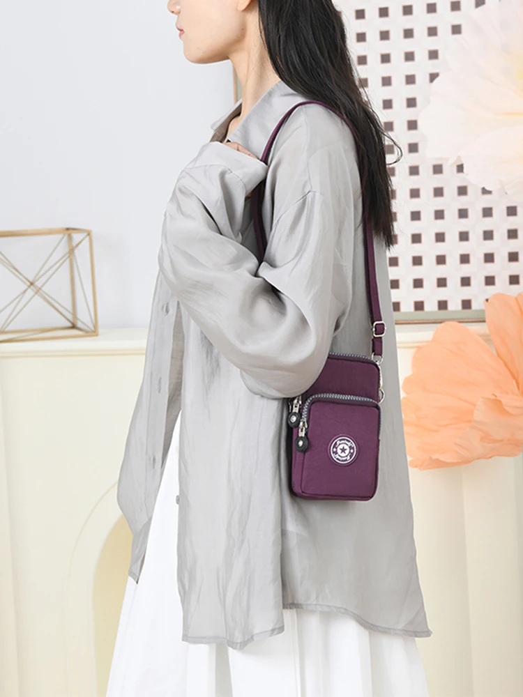 حقيبة هاتف عمودية عصرية ومتعددة الاستخدامات، ومحفظة عملات معدنية للسيدات، وحقيبة كروس بكتف واحد