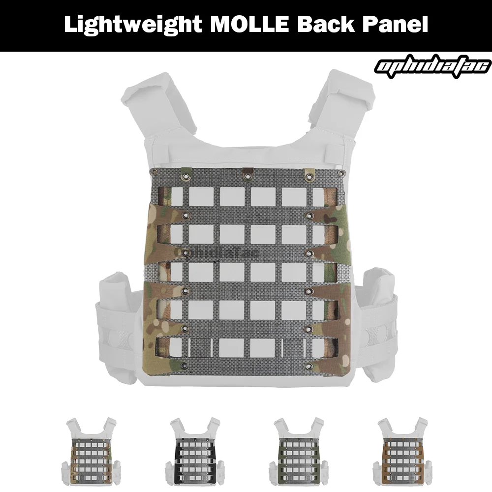 

OPHIDIAN Lightweight Molle Zipper Back Panel Board,Vest Plate Carrier Expansion Panel,Compatible with Multiple Hunting Vests