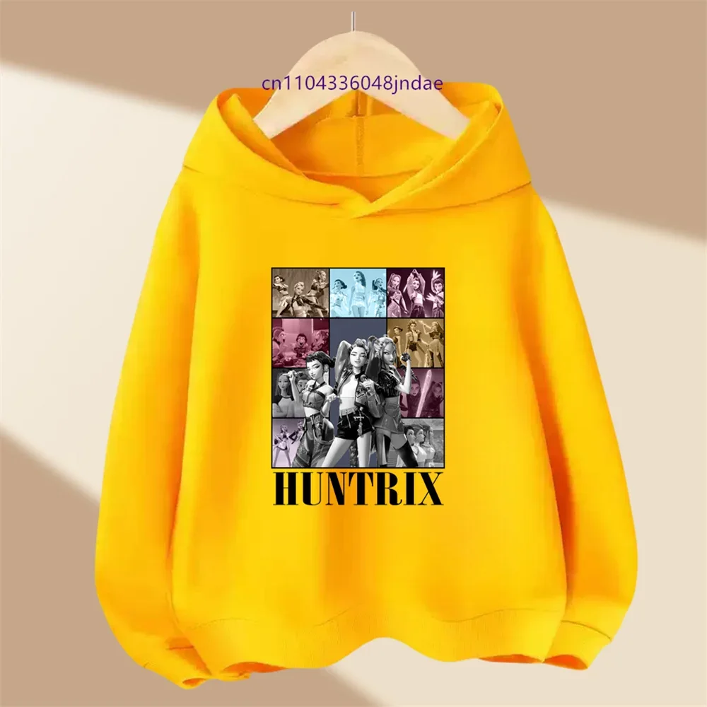 KPop شيطان هنتر رومي الكرتون الفتيات الصبي مقنعين البلوز الدافئة الأطفال الكورية موجة موضة بلايز عادية ملابس الفتيات عادية #3