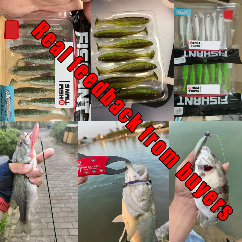 FISHANT Angeln Lockt Silikon Weichen Köder 6,3 cm 7,1 cm 7,8 cm Jigging Wobbler Weiche-köder Künstliche Swimbaits Für Bass karpfen Angehen