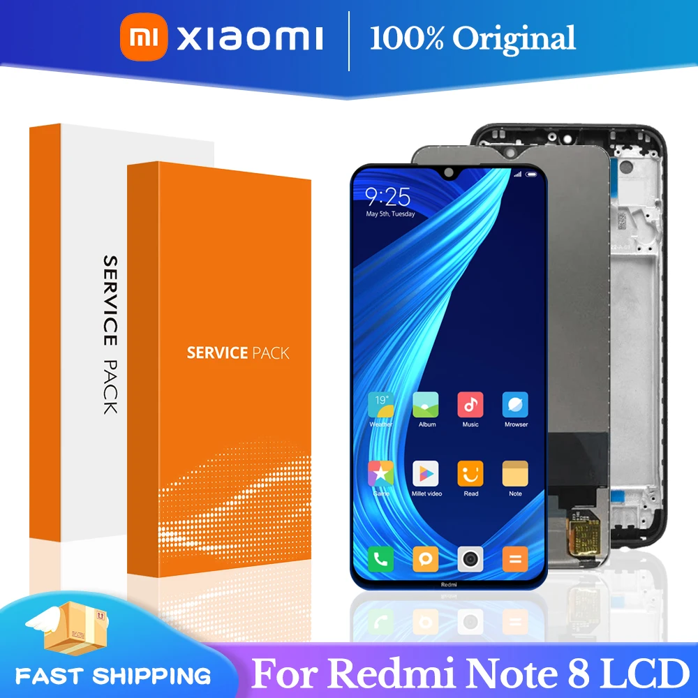 

10-Touch AAA Quality Display with frame For Xiaomi Redmi Note 8 LCD Display Screen For Redmi Note8 LCD Display Screen 6.3 inch