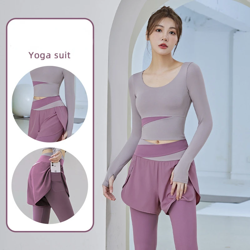 

2024 New Seamless Gym Leggings Women's Yoga Sets High Waist Breathable Push Up Fitness Wear Pilates Workout Running Yoga Clothes