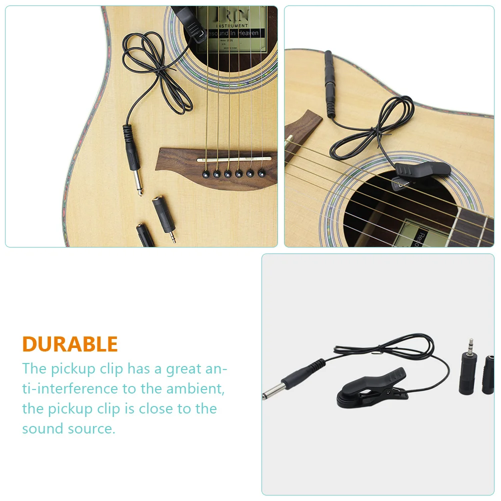 

Universal Guitar Pickup Clip Copper Microphone for Acoustic Instruments Durable Easy Install Sound Pickup Rubber Anti