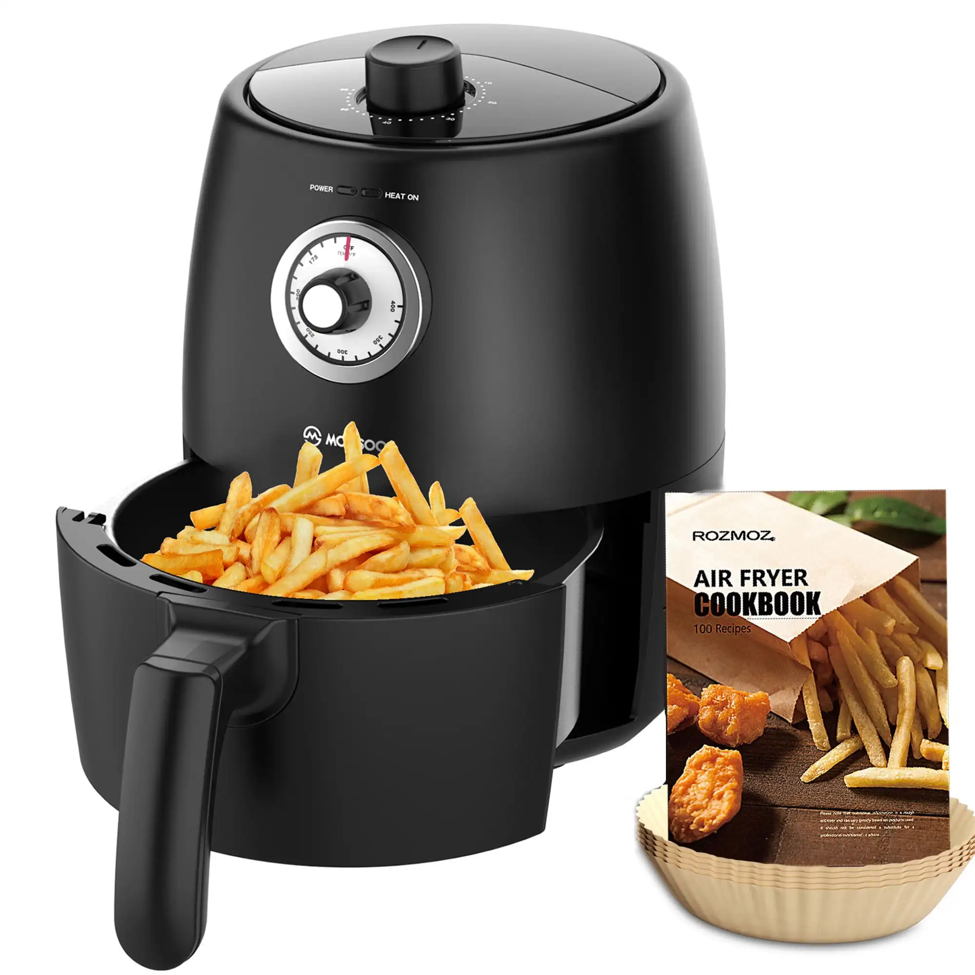 

Multifunctional Mini Air Fryer 2-Quart Air Fryer Dial Control Nonstick Coating