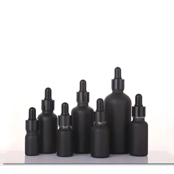 10ml 30ml 50ml 100ml fine oil bottle scrub black light avoidance glass cosmetic separate bottling dropper glass bottle