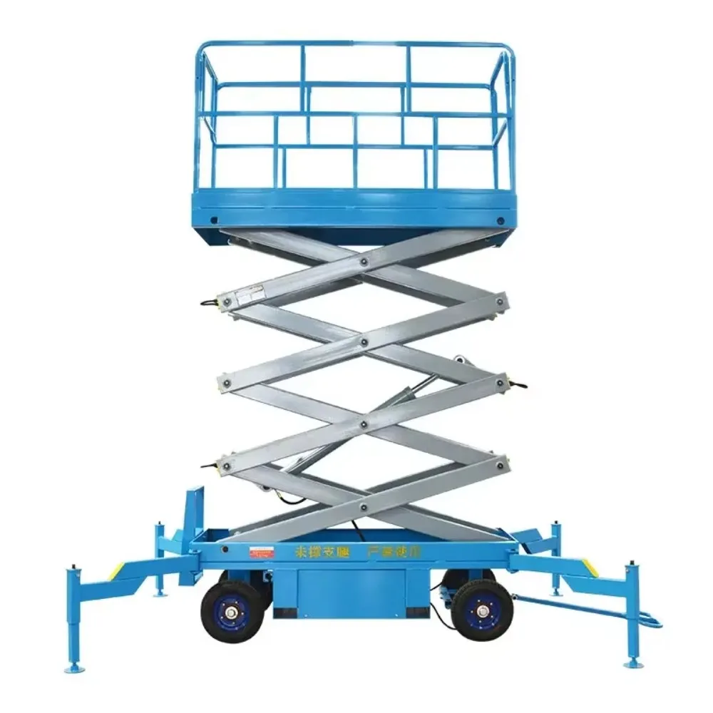 

4m Mobile Hydraulic Scissor Lift Platform Self Propelled Electric Motor Quick Charging Tilt Protection for Construction Site