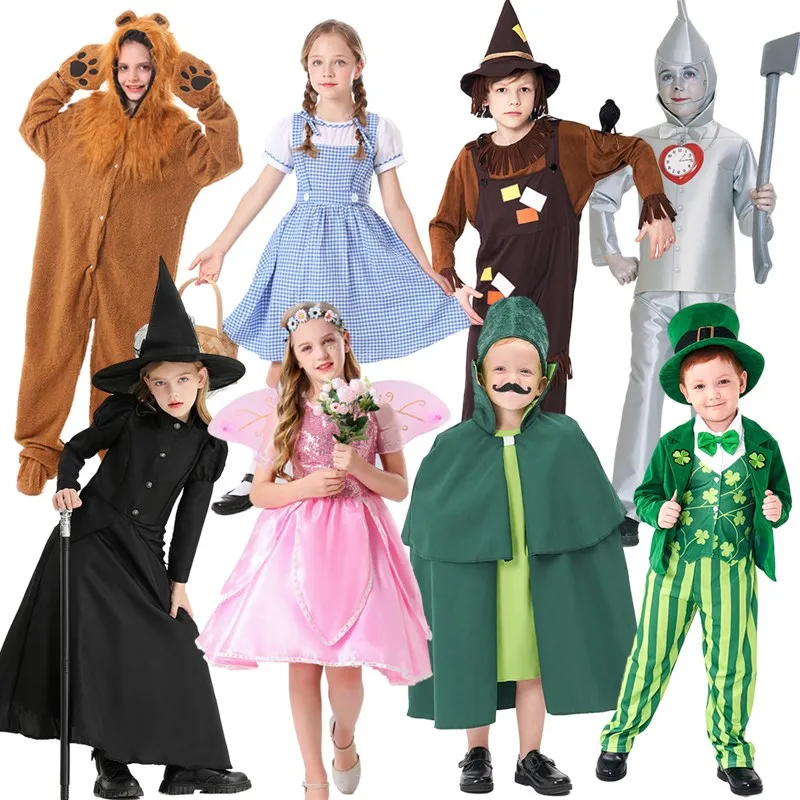 

Green Wild Fairy Tale Costume Party Dress Halloween Masquerade Performance Outfit Opera Show Stage Costume Women's Fashion
