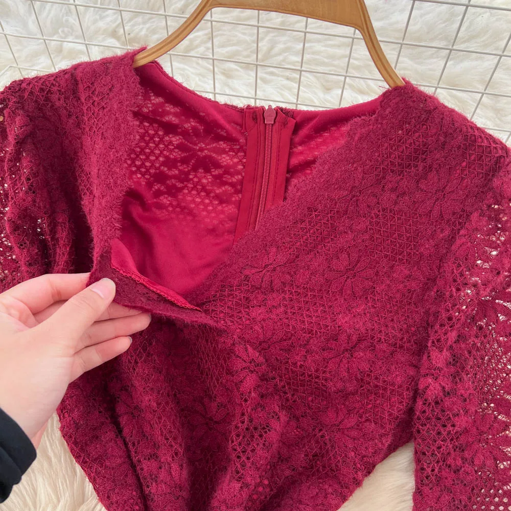 Elegancka sukienka w stylu vintage, seksowna, z kwiatowym wzorem, ażurowa, dopasowana, marszczona, w stylu wróżki, rozkloszowana, idealna na wakacje, damska, boho, letnia, na ceremonię.