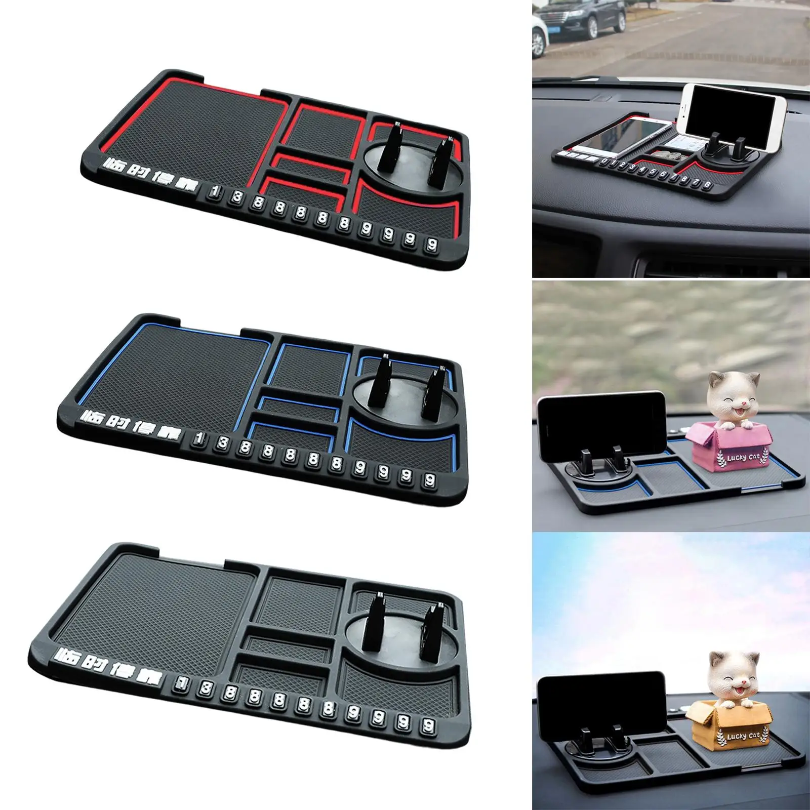 Car Dashboard Anti-Slip Mat Silicone Anti- Bracket Mount Gadget Pad