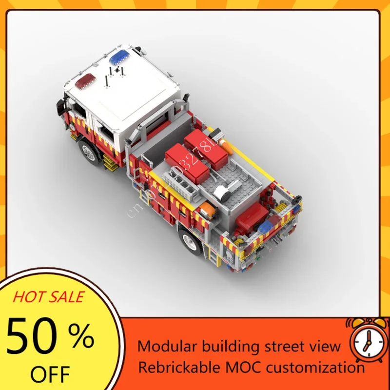 3701PCS MOC CityTransportation Australian Rural Tanker Fire Truck Model Custom Puzzles  Educational DIY Creative Puzzle Toy Gift