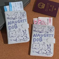 Graffiti Dog Men Women Waterproof Passport Holder Covers Case Travel PU Leather Credit Card Wallet Passport Book Passport Cover