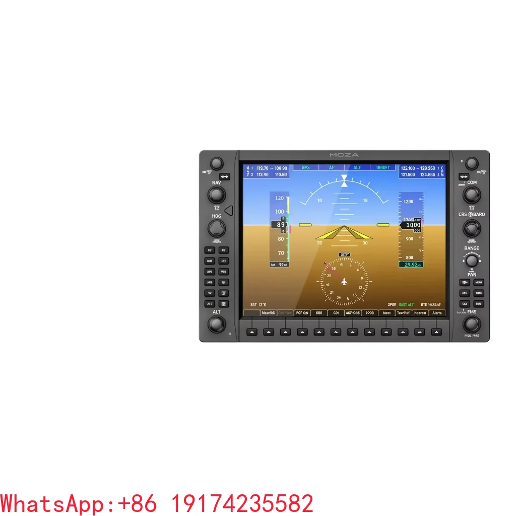 Moza Mgx1000 Flight Dashboard 10.4-inch G1000 Ips Display Usb Display Link Flight Simulator Control Panel for Msfs X Plane