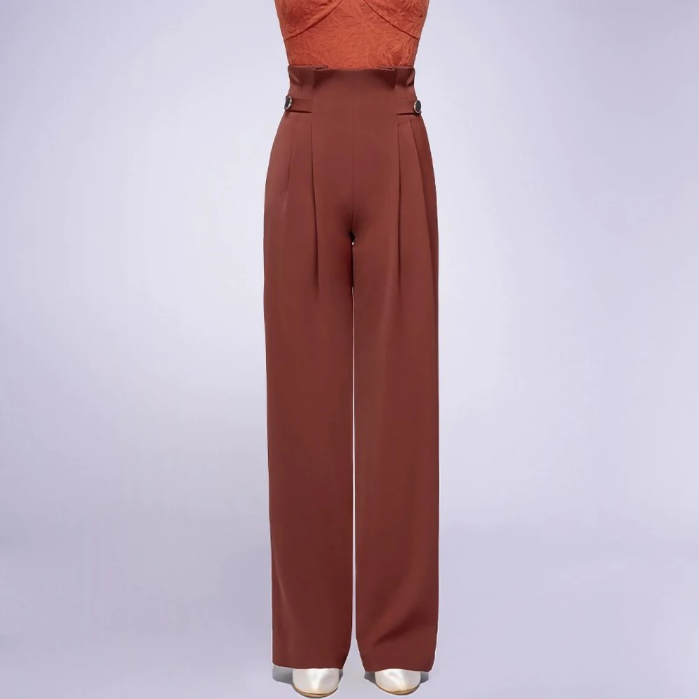 Nieuwe Latin Danswedstrijd Professionele Git Gerst Taille Verdikte Dames Hoge Taille Broek Broek Samba Elegant