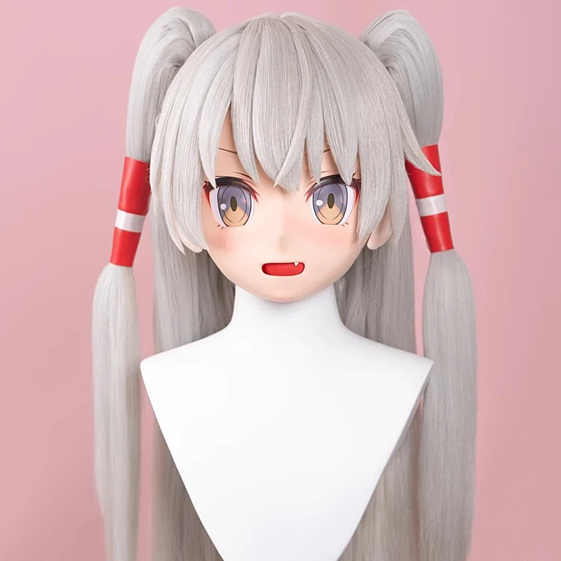 

(MEO0110) Customize Handmade Full Head Lockable Crossdress Male to Female Japanese Cartoon Anime Game Character Kigurumi Mask