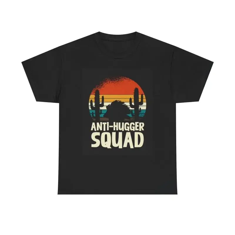 Anti Hugger Squad Funny T Shirt Heavy Cotton