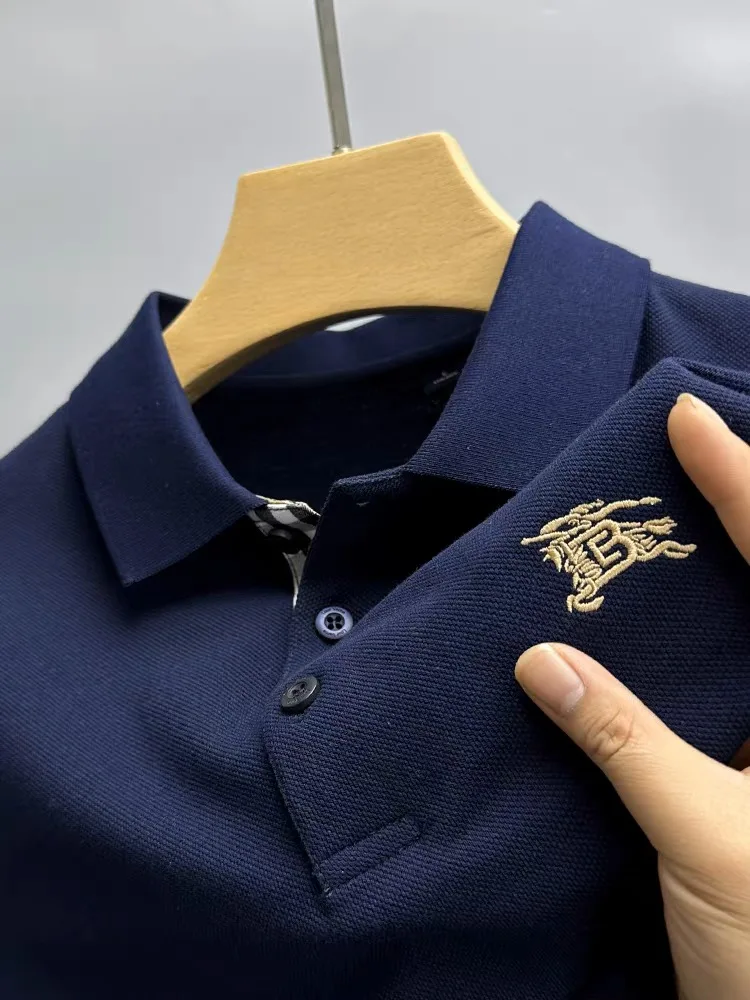 

Бренд вышивки 100% хлопок POLO рубашка с короткими рукавами мужской воротник рекреационная блузка летний тренд бизнес молодая футболка мужская одежда