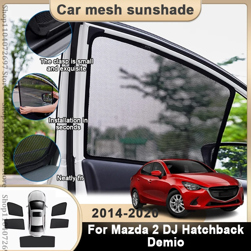

Автомобильный солнцезащитный козырек для Mazda 2 DJ Hatchback 2014-2020, защитный козырек для лобового стекла, защитная шторка для переднего бокового окна, инструмент для деталей