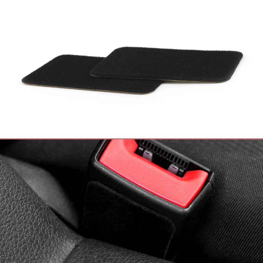 2Pcs Universal Car Safety Belt Buckle Anti-collision Sticker Pad Lock Clip Protector Car Stickers Car Interior Decor Accessories