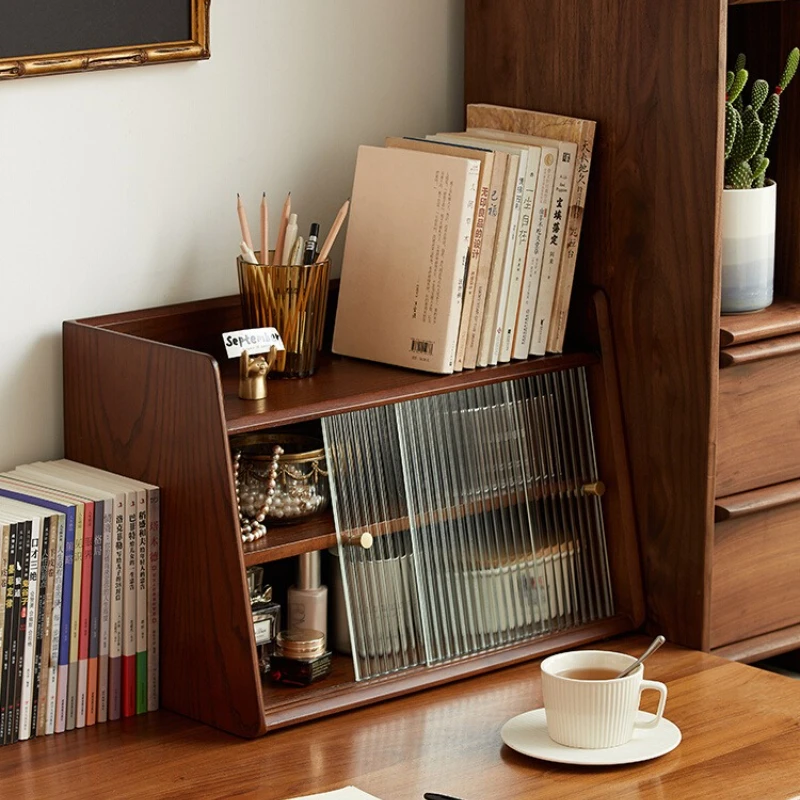 

Solid wood multi-layer desktop dust-proof storage box, dining table storage cup, water cup holder