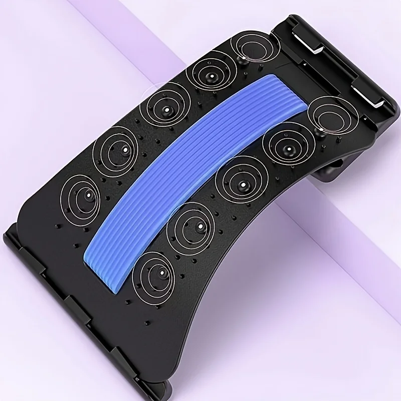 3-Level Adjustable Back Stretcher for Lower Back Pain Relief. Lumbar Cracker Board, Spine Decompression Device. Scoliosis Massag