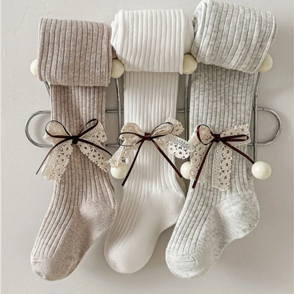 

Новые весенние детские колготки с кружевным бантом и цветочным принтом, колготки для девочек, детские колготки в стиле принцессы, колготки bebe garcon