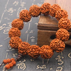 18mm,5 mukhi rudraksha,ラザリオブレスレット,オルヒティベザンブデヒラップ,ヨガの祈りのための癒しのチャクラエネルギー