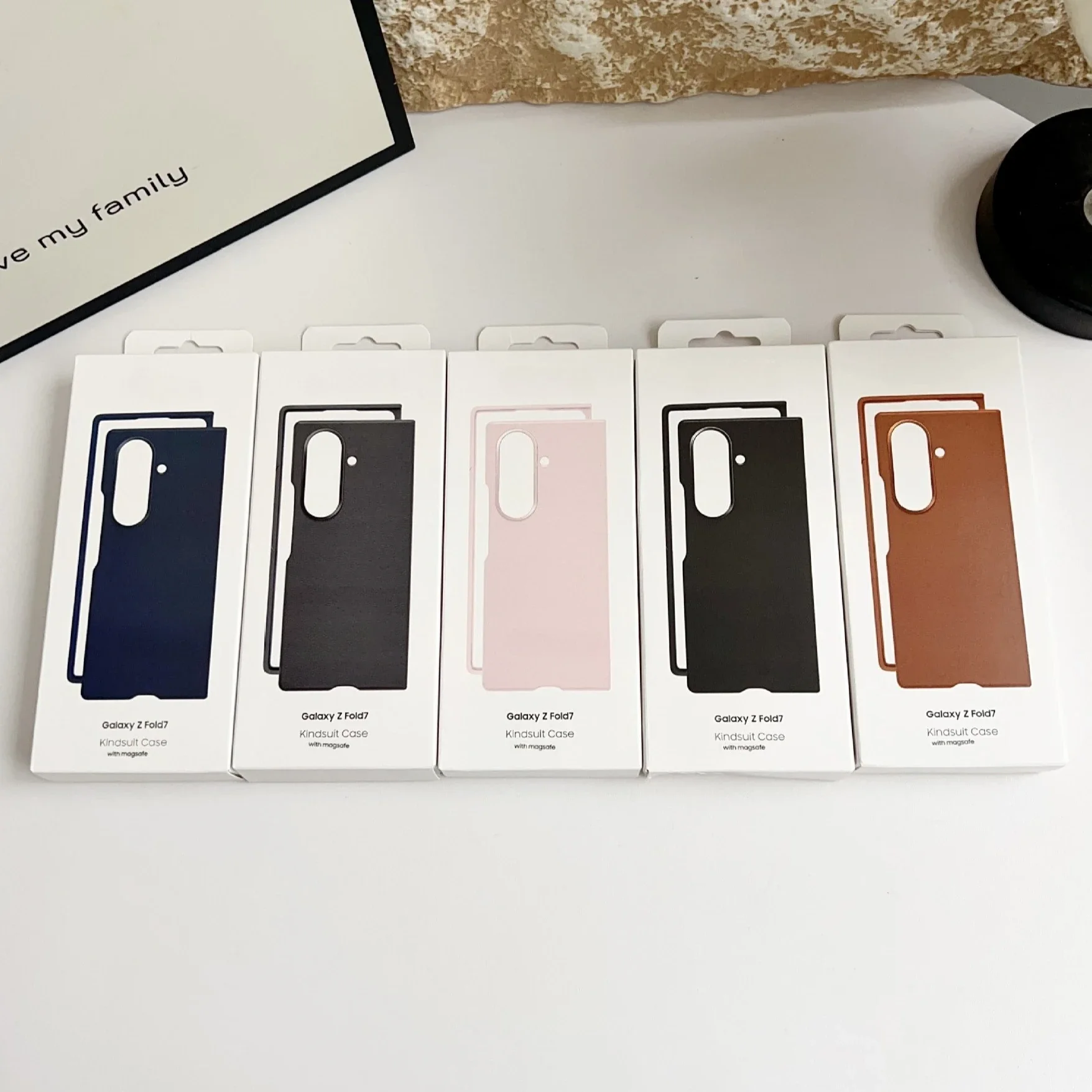 

ZFold7 Магнитный простой кожаный чехол для телефона Samsung Galaxy Z Fold 7, металлический объектив, защитный чехол для беспроводной зарядки + передняя рамка