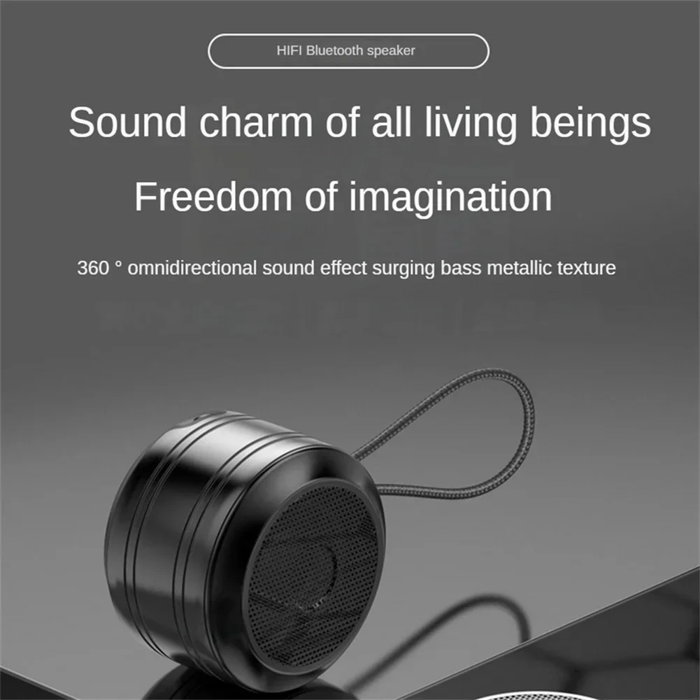 블루투스 무선 스피커 미니 스트랩 360 ° 파티 사운드바를 위한 서라운드 스테레오 강력한 베이스 야외 휴대용 서브우퍼