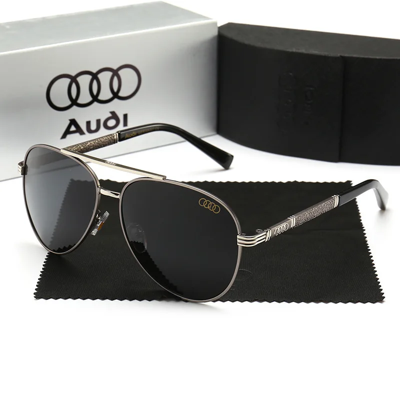 Audi High end luxury men driving polarized sunglasses, brand luxury design anti glare, men and women Driver goggles gentlemanly