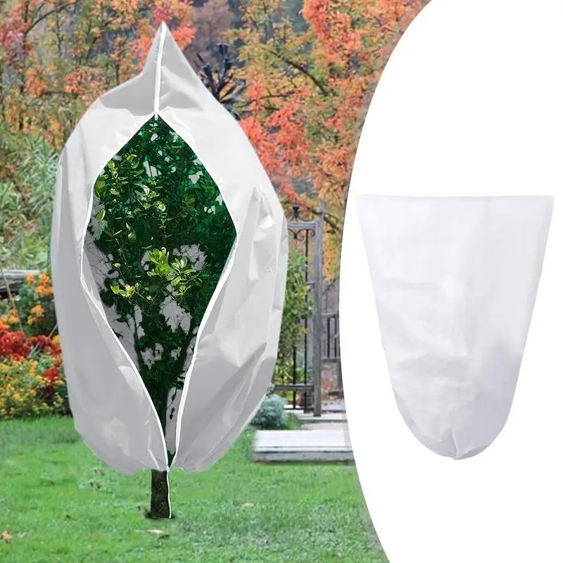 Plant Freeze Protection 79x71inches Frost Blanket Plant Winter Freeze Protection Reusable Drawstring Cold Weather Frost Cloth