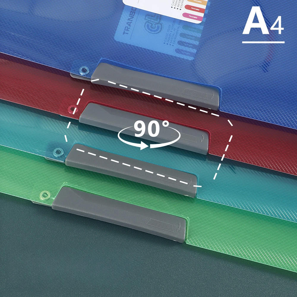 7 Color Rotating Side Opening PP Folder A4 Large Capacity Student Specific Test Paper Sorting And Data Storage Folder