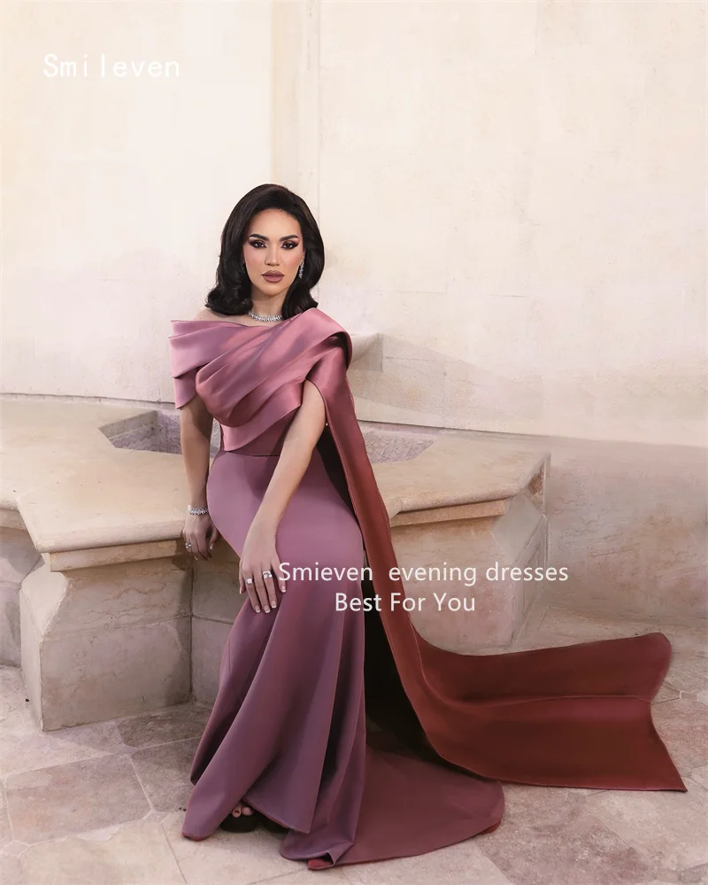 فستان Smileven أنيق حورية البحر للحفلات الراقصة شال متقاطع رداء حفلات قبالة الكتف فستان مناسبات مخصص 2026