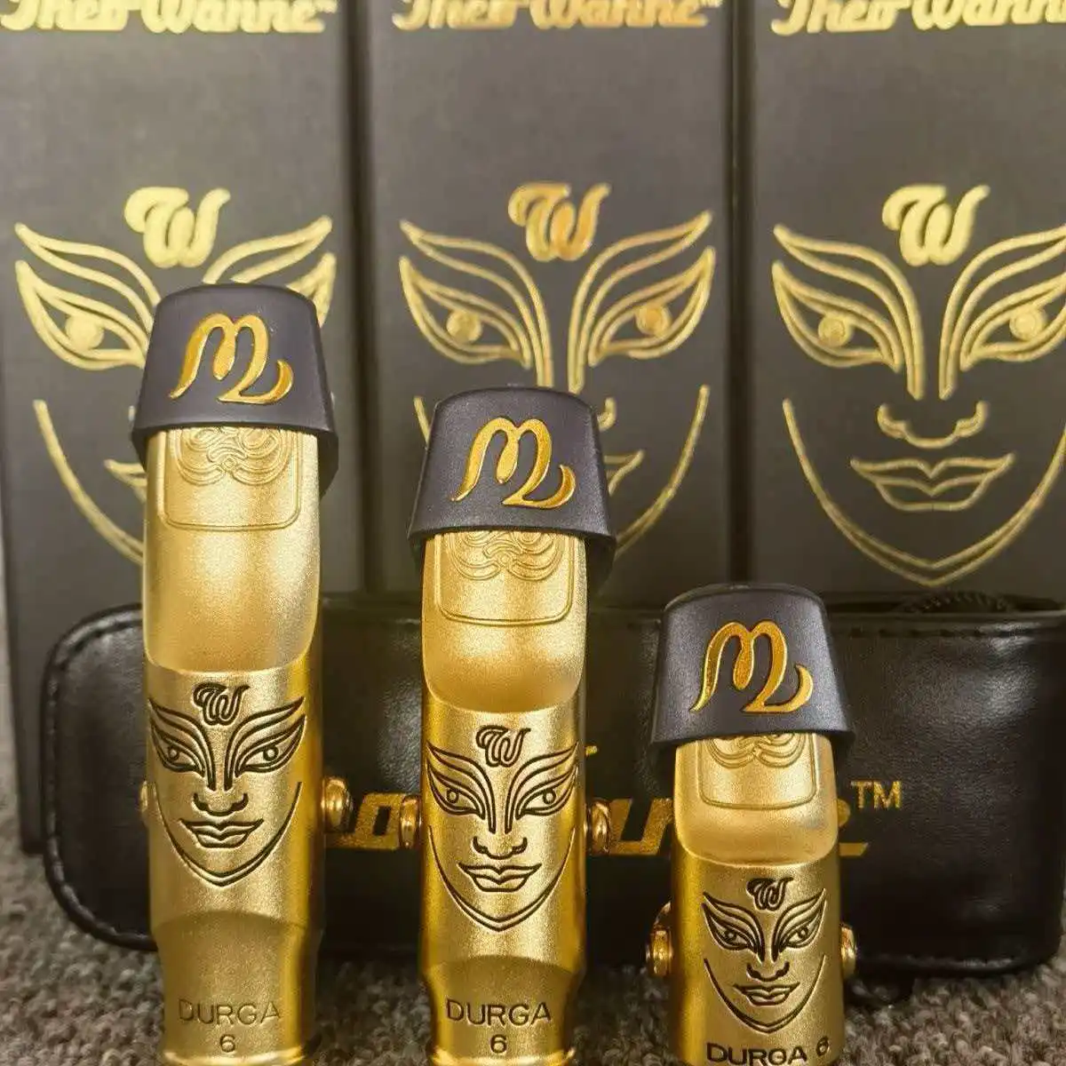 

2026 6th generatio Durga /alto/tenor/soprano Saxophone Metal Mouthpiece with Gold Finish - Professional Saxophone Accessories