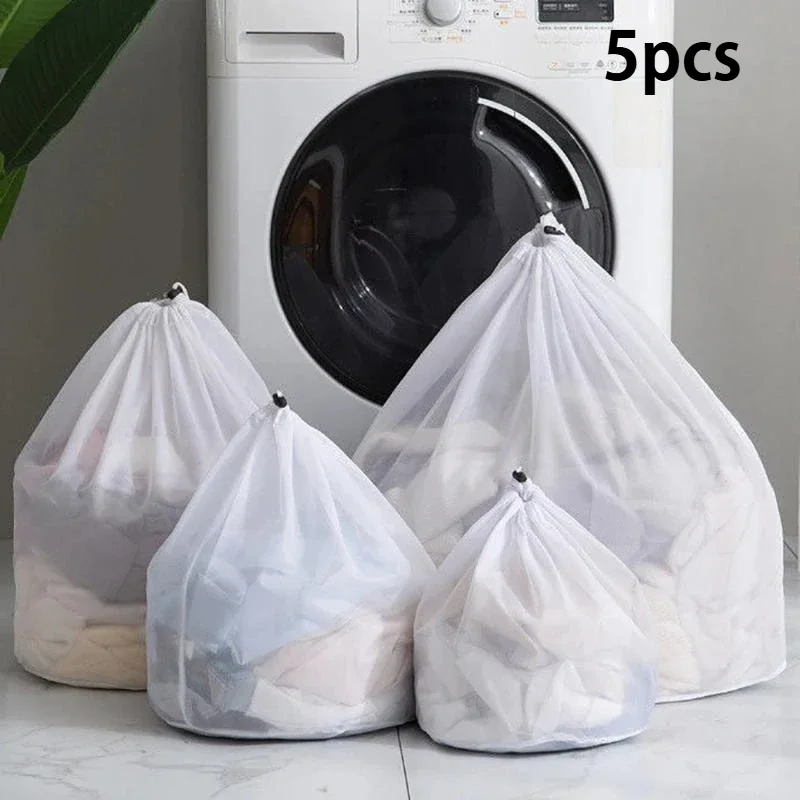 5er-Set Netz-Organizer für Schmutzwäsche: BHs, Socken, Unterwäsche, Schuhe – Große Wäschebeutel für die Waschmaschine
