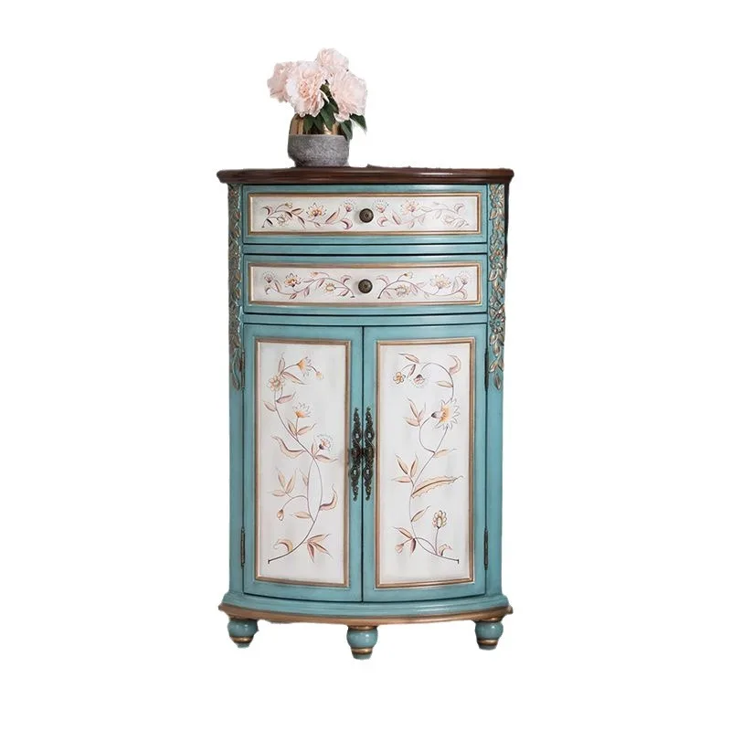Corner Solid Wood American Country Entrance Corner Corner Storage Retro Furniture