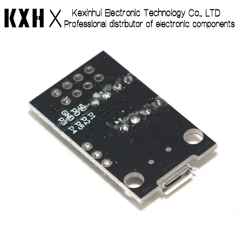 プラグイン可能な ATTINY 開発ボード ATtiny13A/ATtiny25/ATtiny45/ATtiny85 プログラミングエディタマイクロ USB 電源コネクタ