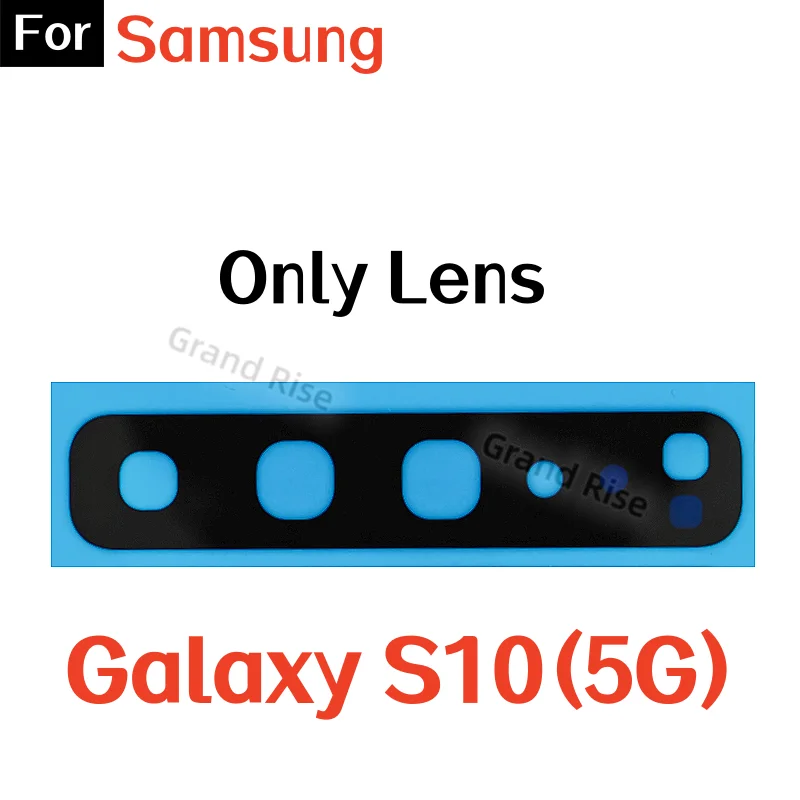 Zamienna szklana osłona obiektywu tylnej kamery do Samsung Galaxy S10, S10+, Plus 5G z naklejką samoprzylepną - Kompatybilna część zamienna — zdjęcie produktu 6