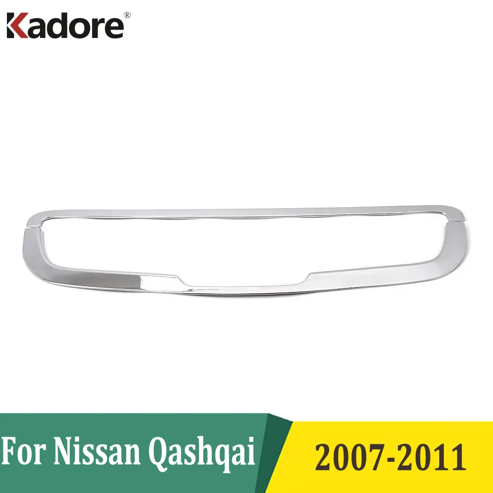 For Nissan Qashqai 2007 2008 2009 2010 2011 Chrome Front Grille Trim Racing Grills Around Logo Frames Decoration Car Accessories