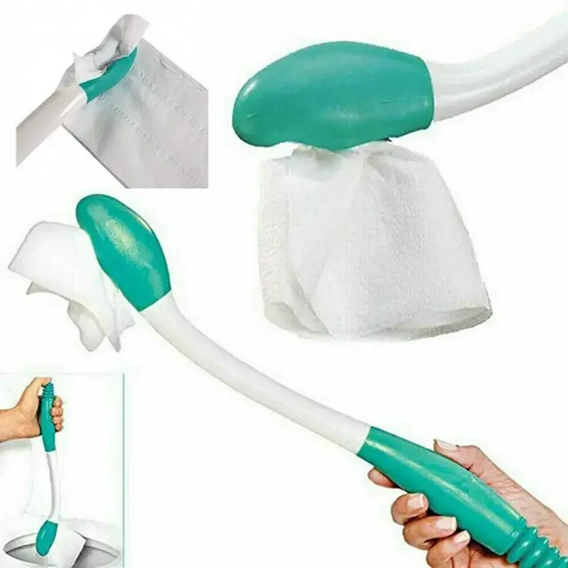 Long Handle Reach Comfort Bottom Wiper Self Wipe Assist Holder Toilet Paper Tissue Grip Self Wipe Aid Motion Assistance Helper