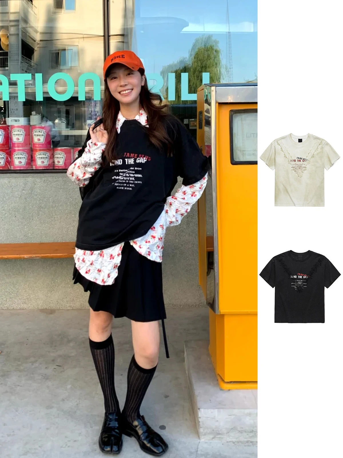 

Vvnk Jane plus Brand Early Autumn Large V Pattern ort Sve T irt Casual Loose Fit Cotton Creative Print Women'...