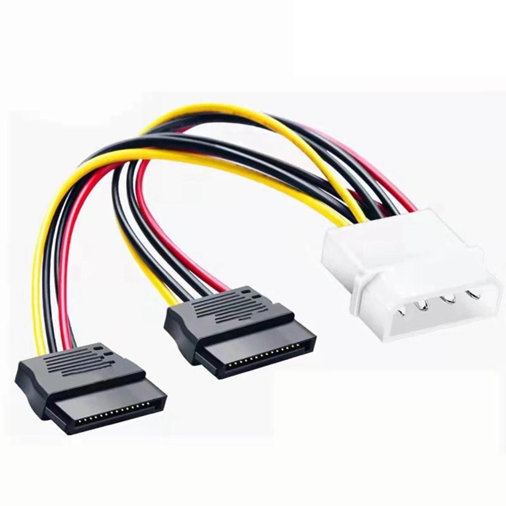 SATA power cord D-type 4-pin to serial port power cord one split two desktop SATA to 4Pin to 15p