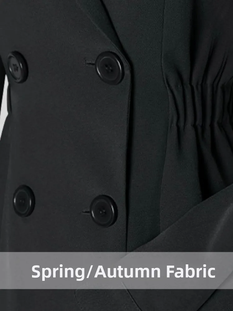 فستان بدلة بدون أكمام لتنحيف الخصر للخريف نمط جديد ملابس متعددة الطبقات تنورة داخلية طويلة تنورة سترة بطول الركبة 6037 #2