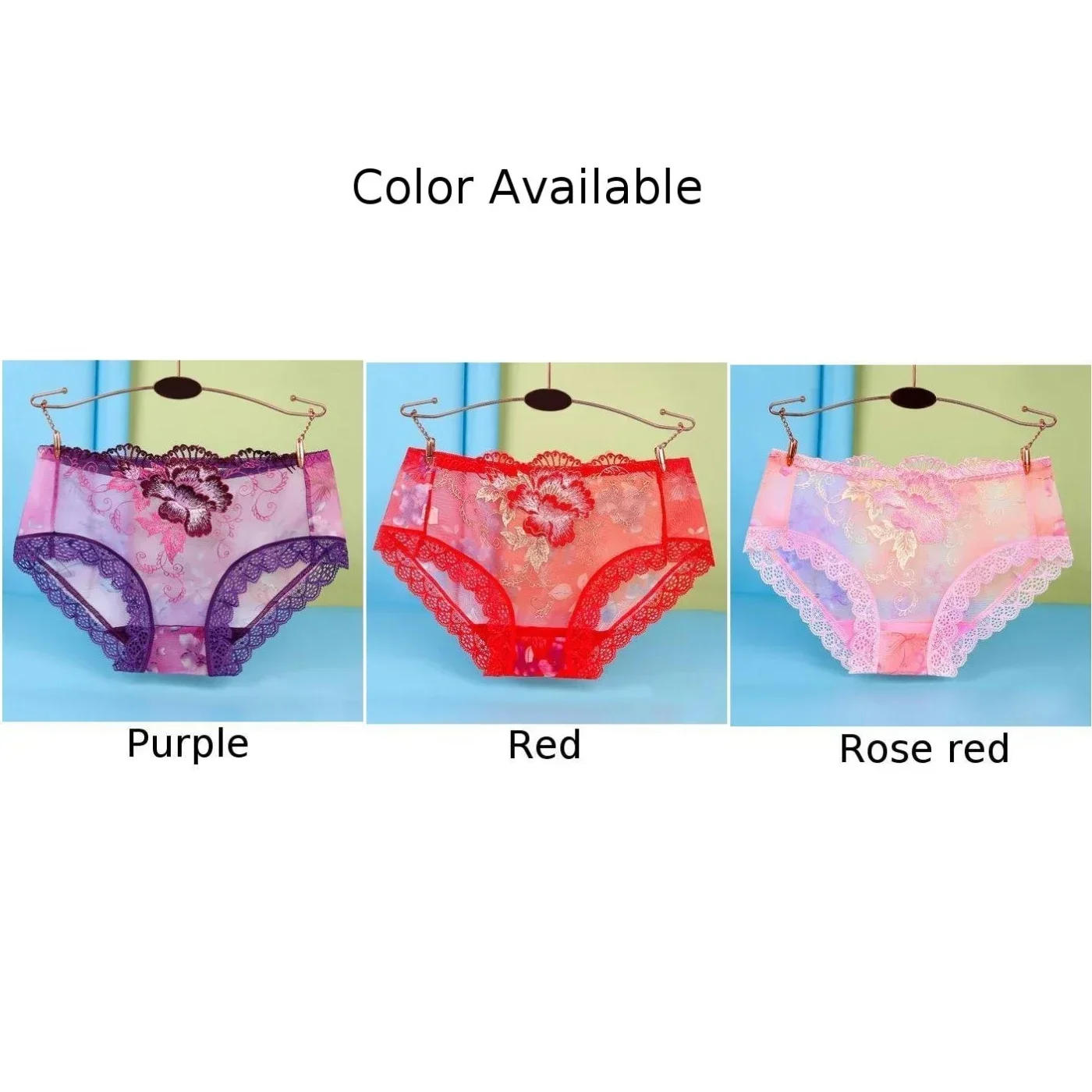 2023 New Fashion For Ladies Plus Women Sexy Lace Seamless Underwear Skin-Friendly Transparent Briefs Panties Elastic Fit Panties