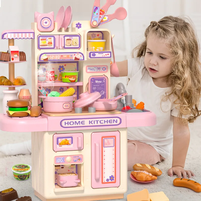 36cm Children Play Simulation House Kitchen Toy Set Puzzle Interaction Love Hands-on Training Baby Mini Girl Cooking Boy Gifts