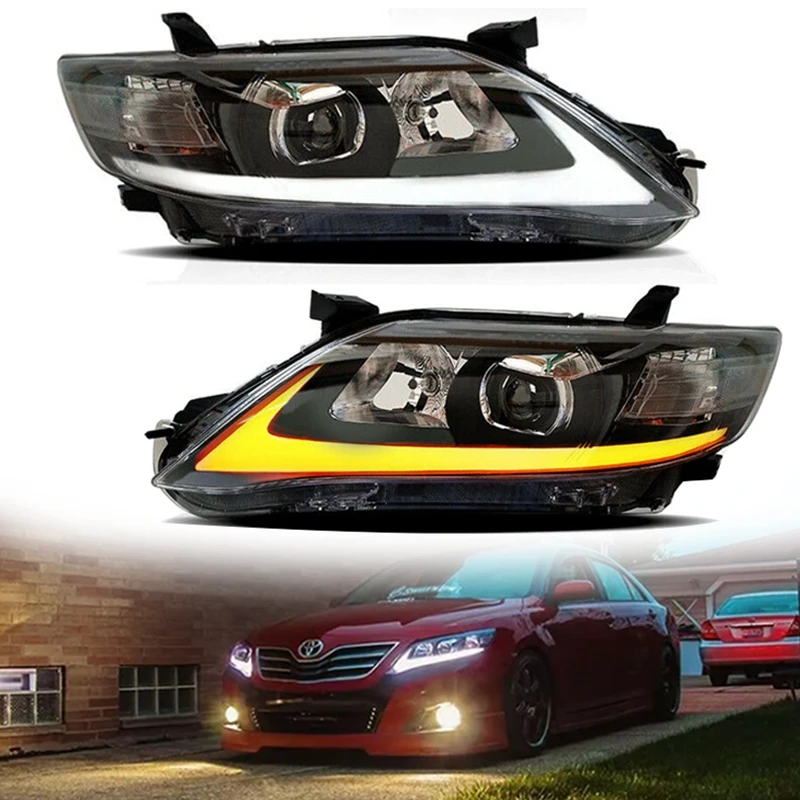 Head Lamp For Toyota Camry Headlights 2009 2010 2011 headlight US Version Led Angel Eye Front Lamp Assembly